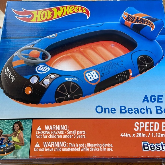 Hot Wheels Bestway Speed Boat One Beach Boat Inflatable Age 4+ RARE FIND - Picture 2 of 3